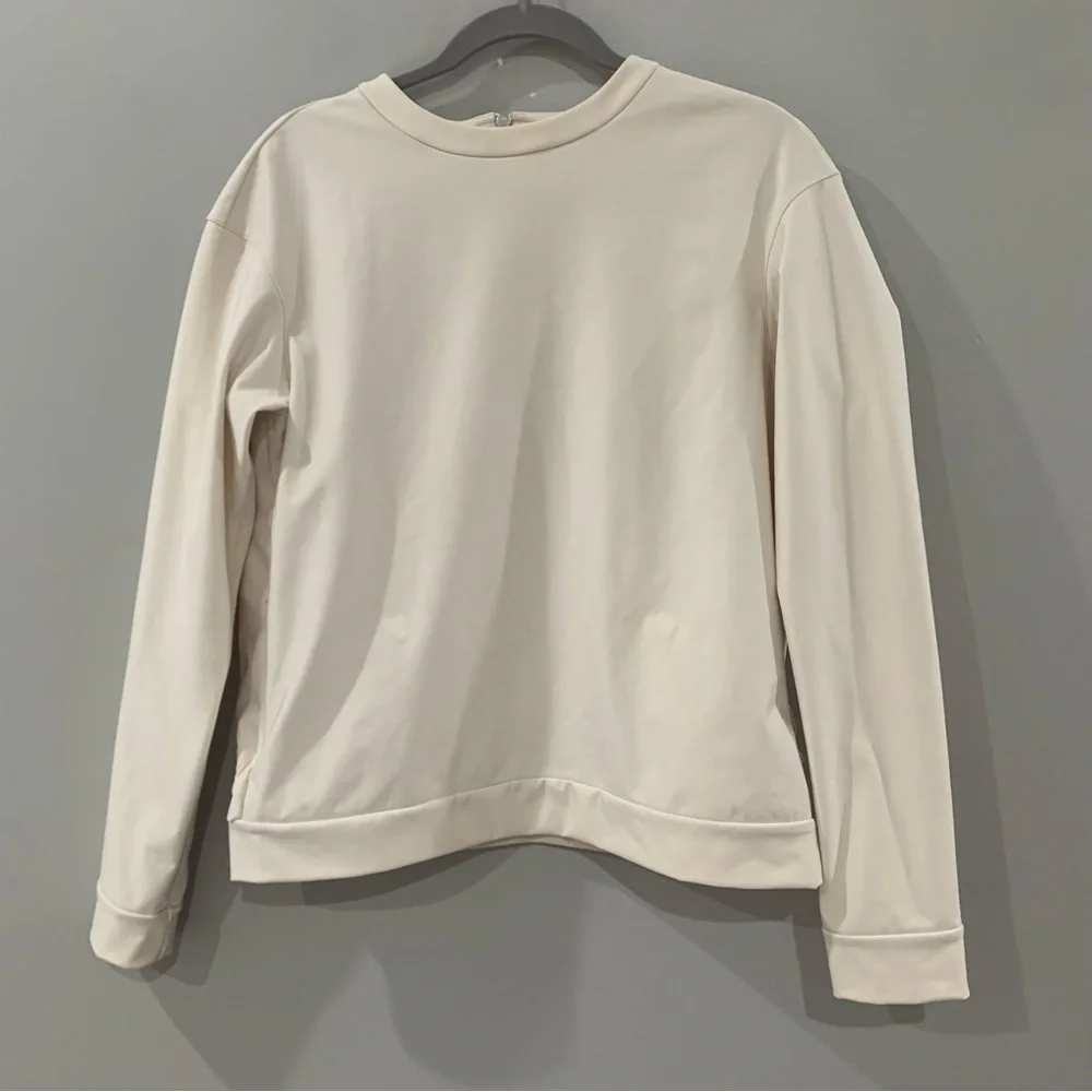 Lululemon Sweatshirt Departure Too Crewneck long Sleeve in Ghost Cream White